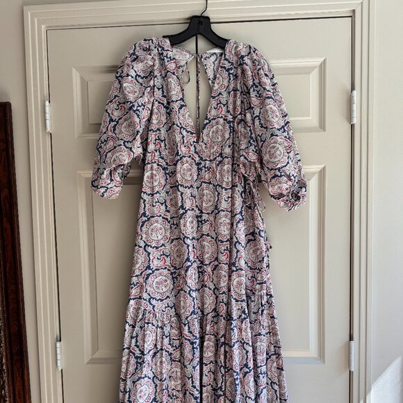 Mango x Chufy Collaboration Beautiful Paisley Maxi Dress LIKE NEW - Picture 1 of 6